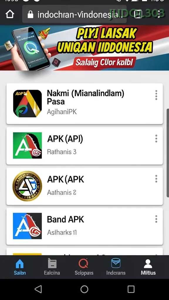 Cuplikan layar RPVIP6 — halaman utama