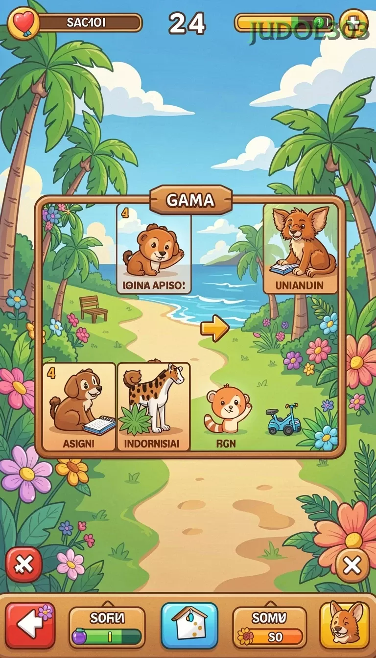 Cuplikan layar PRG007 — menu navigasi